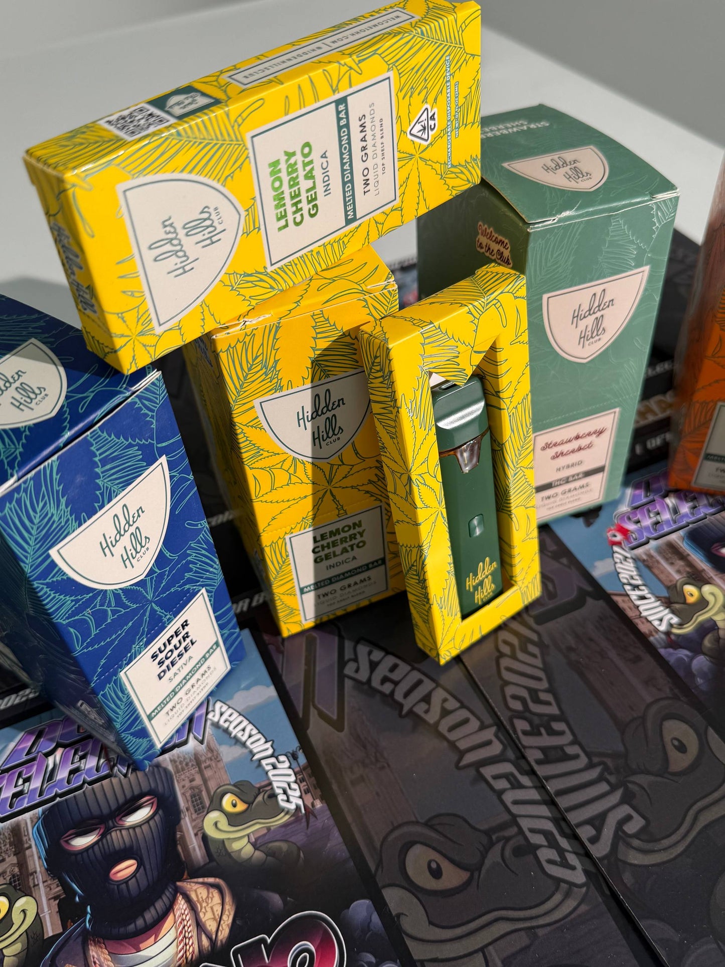 Vape pen 2gr The Hidden Hills Club 92% melted Diamond - LEMON CHERRY GELATO