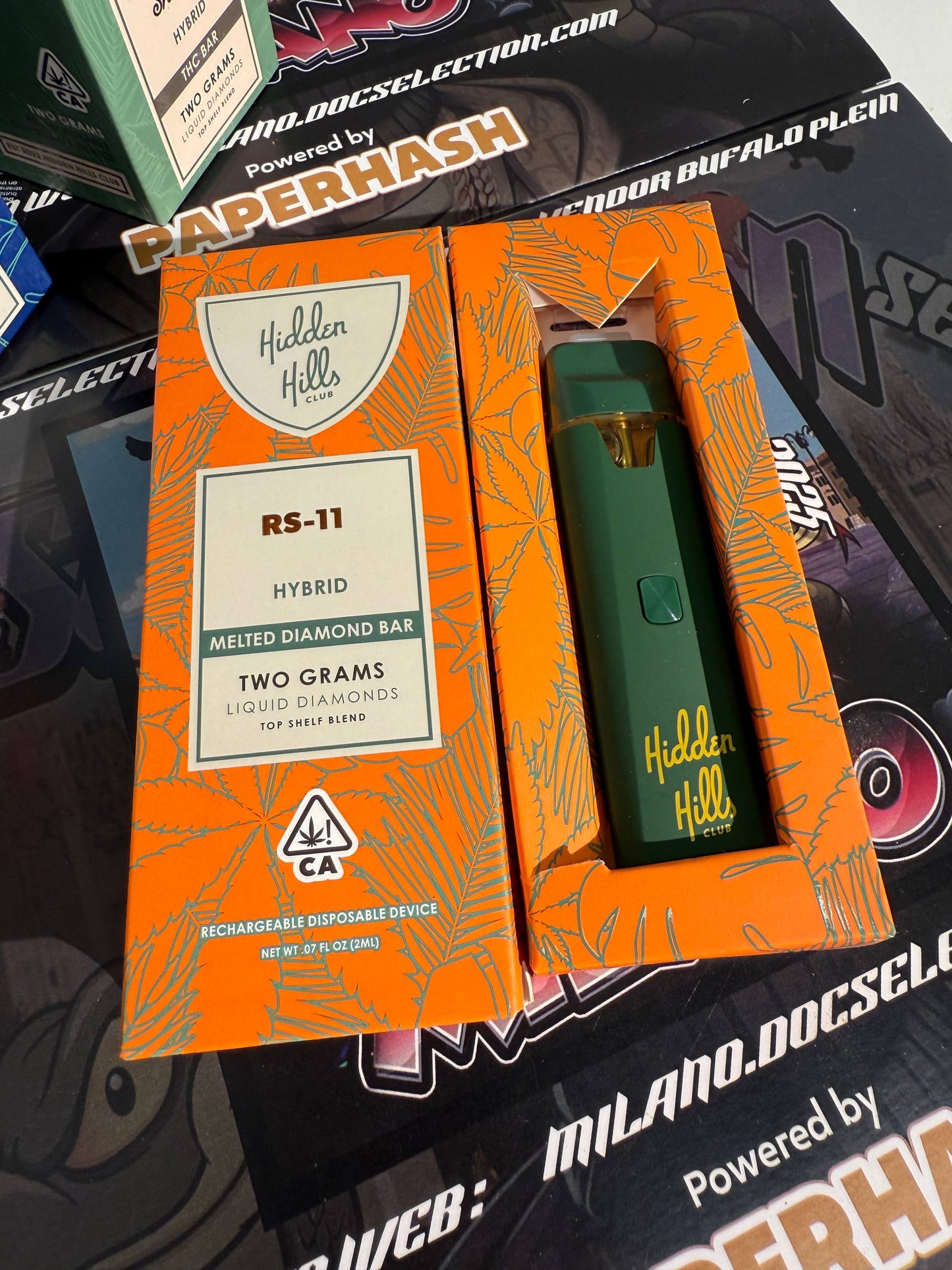 Vape pen 2gr The Hidden Hills Club 92% melted  Diamond - RS11